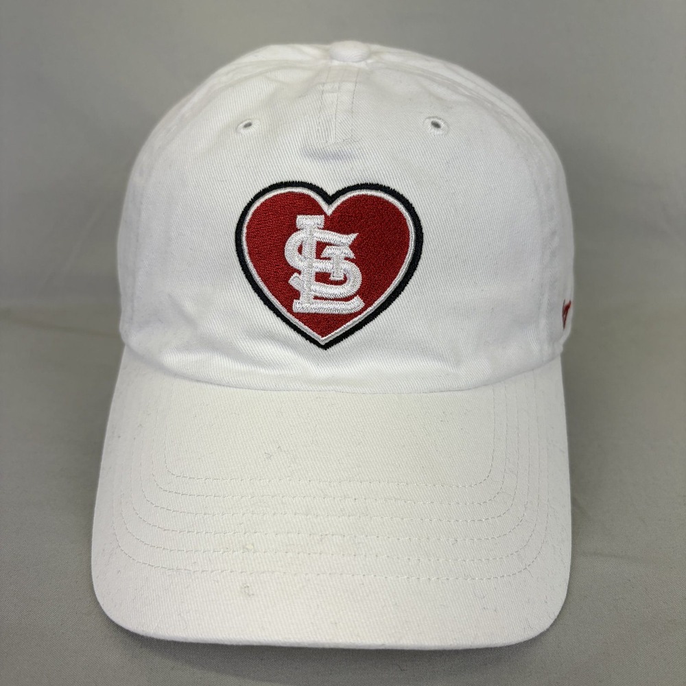 '47 St. Louis Cardinals Heart Logo Hat Womens OSFA White Adjustable MLB Cap